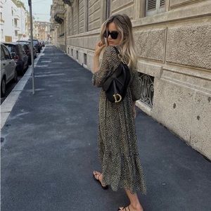 Zara Polka Dot Midi Dress